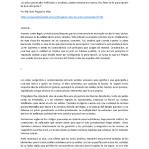 EFECTOS DE LA INEFICACIA DE UN ACTO DEL PROCESO EN EL CÓMPUTO DE LA PRESCRIPCIÓN.pdf
