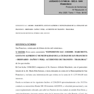 San francisco Accidente con caballo suelto Improcedencia de la demanda.pdf