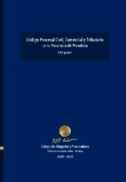 Código Procesal Civil, Comercial y Tributario de la Provincia de Mendoza. Ley 9.001